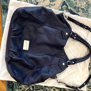Navy Blue Marc Jacobs Oversized Shoulder Bag